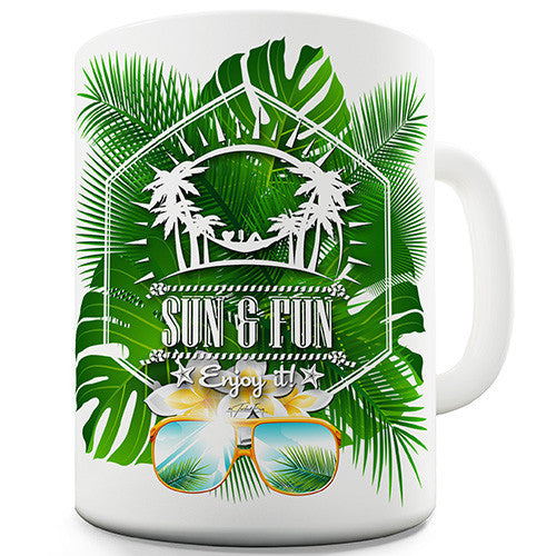 Sun And Fun Sunglasses Funny Mug