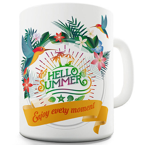 Hello Summer Mockingbirds Novelty Mug