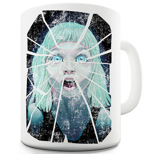 Scary Girl Screams Funny Mug