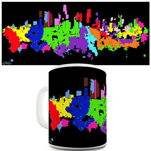 Paint splat City Buildings Funny Mug