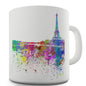 Paris Skyline Ink Splats Novelty Mug