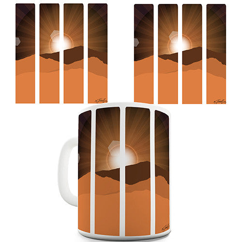 Rectangles Sunset Novelty Mug