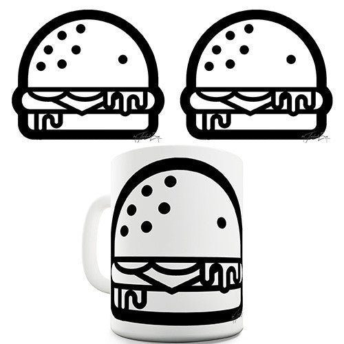 Burger Outline Novelty Mug