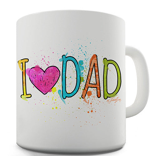 I Heart Dad Finger Paints Funny Mug