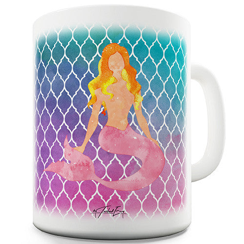 Watercolour Elegant Mermaid Novelty Mug