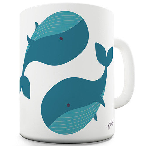 Ying & Yang Whales Ceramic Mug