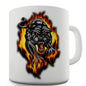 Black Jaguar Flames Novelty Mug