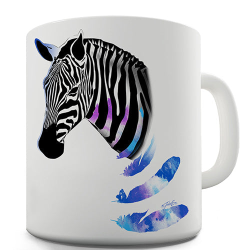 Watercolour Zebra Feathers Ceramic Mug