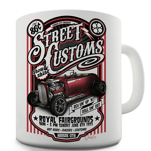 Street Customs Vintage Car Novelty Mug