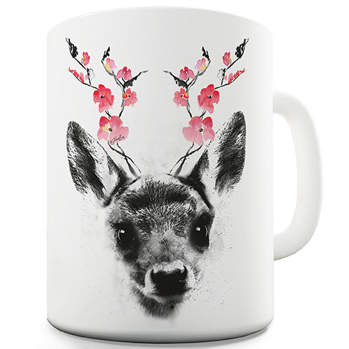 Floral Deer Novelty Mug
