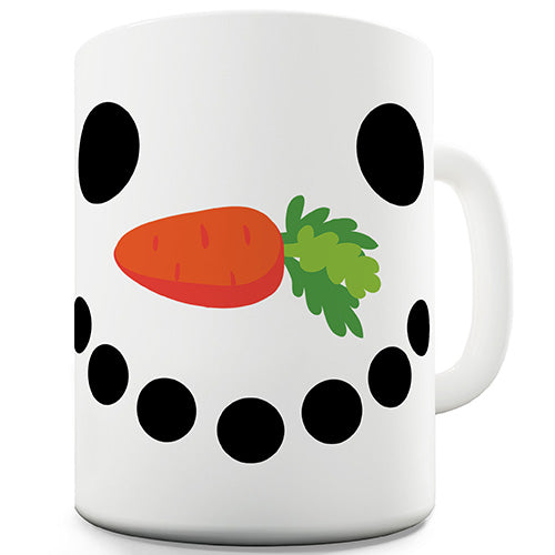 Cute Snowman Face Funny Mug