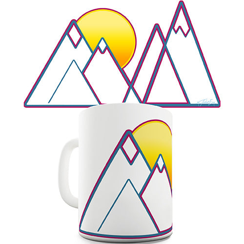 Triangle Mountain Sunset Novelty Mug