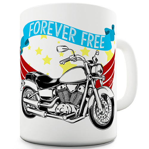 Forever Free Motorbike Ceramic Mug