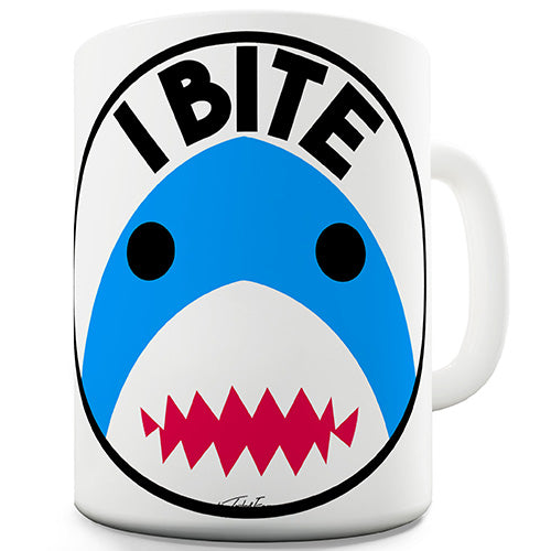 I Bite Shark Novelty Mug