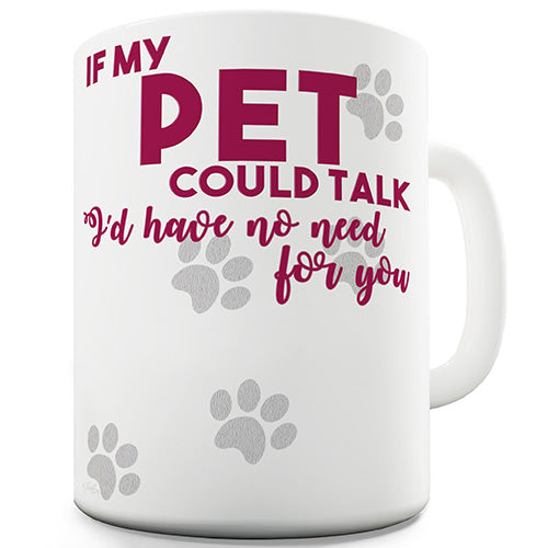 If My Pet Could Talk Funny Mug