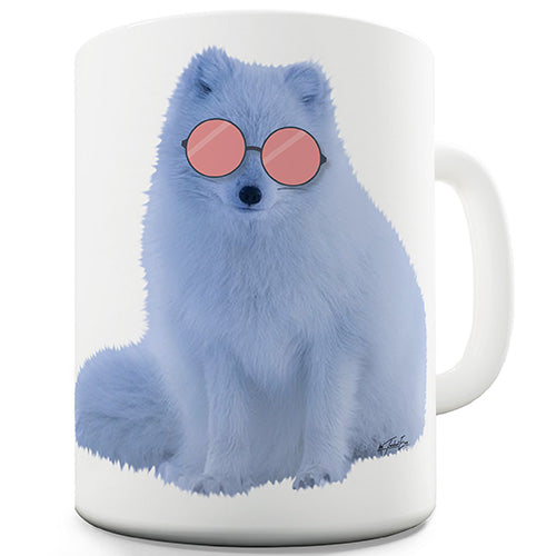 Snow Fox Glasses Ceramic Mug