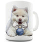 Christmas Husky Puppy Ceramic Mug