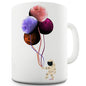 Spaceman Planet Balloons Funny Mug