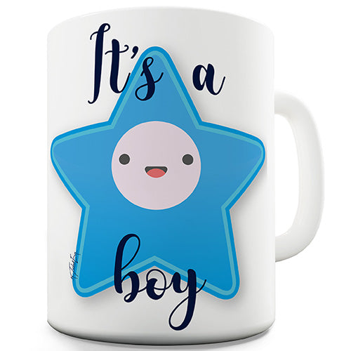 It's A Boy Star Novelty Mug