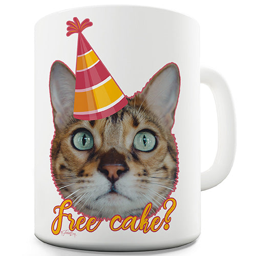 Free Cake? Cat Novelty Mug