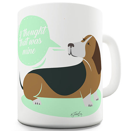 That Was For Me Bassett Hound Funny Mug