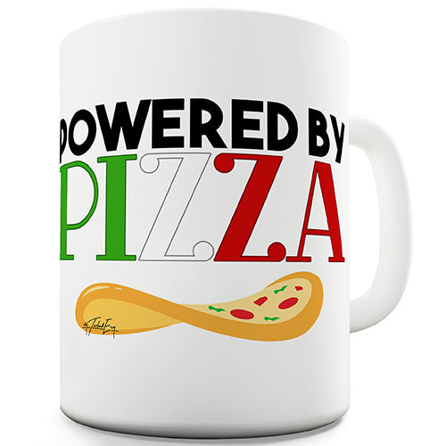 Powered By Pizza Funny Mug