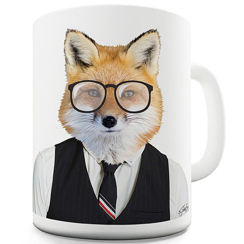 Suited Fox Funny Mug