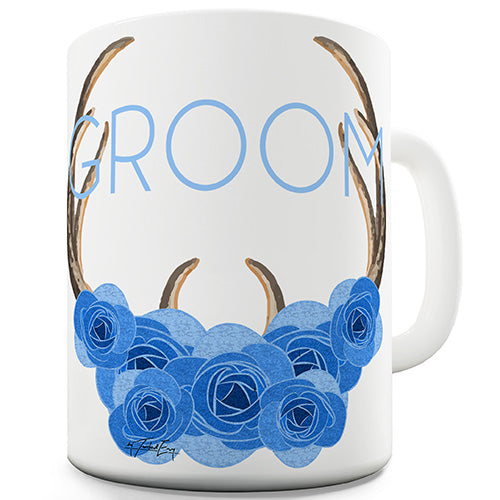 Groom Antlers Novelty Mug