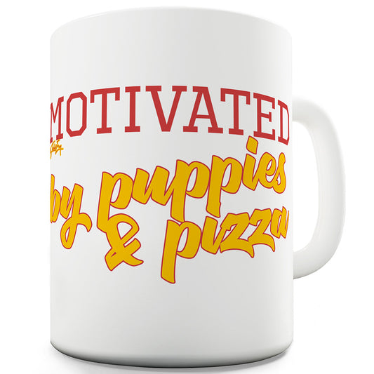 Puppies And Pizza Mug - Unique Coffee Mug, Coffee Cup