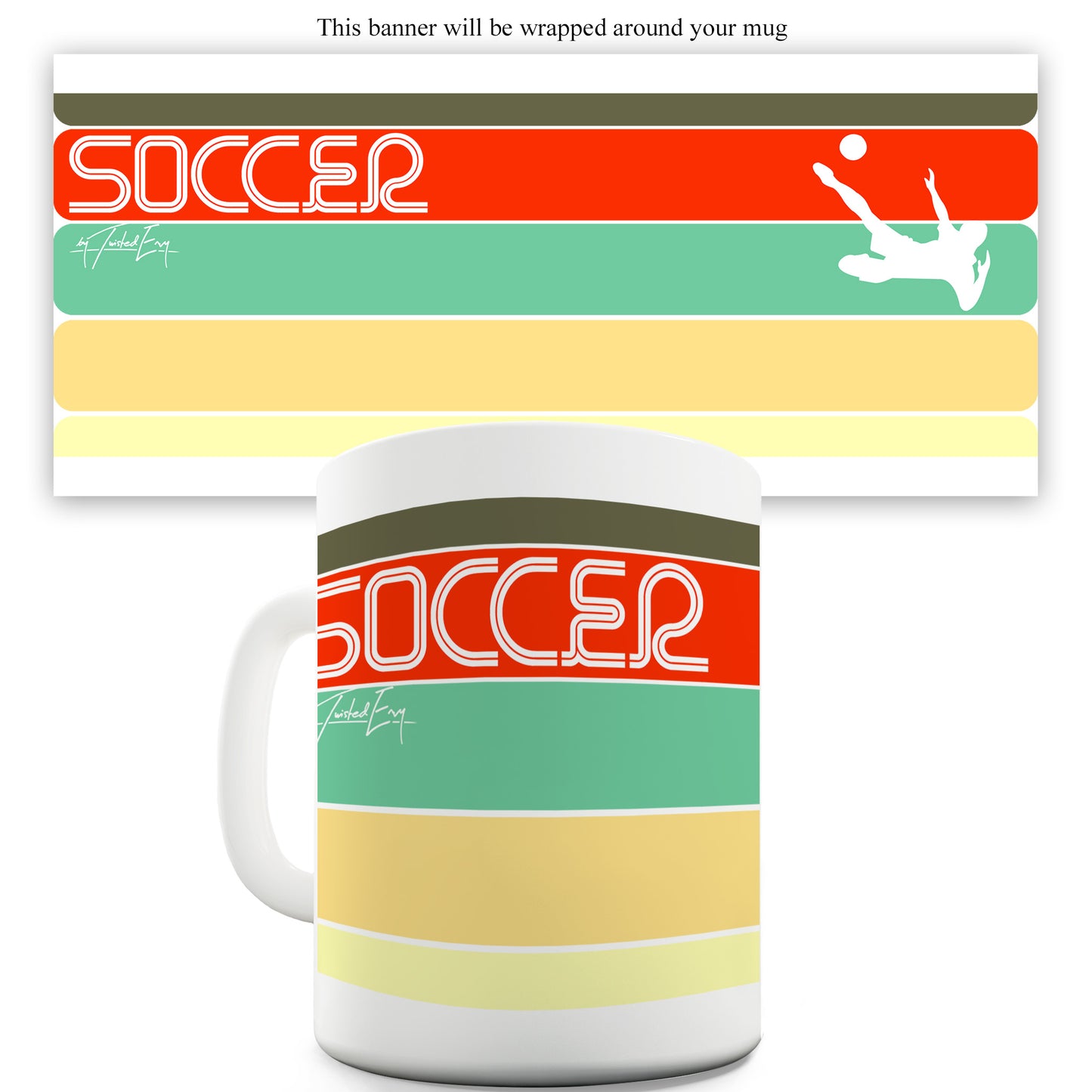 Retro Soccer Ceramic Mug