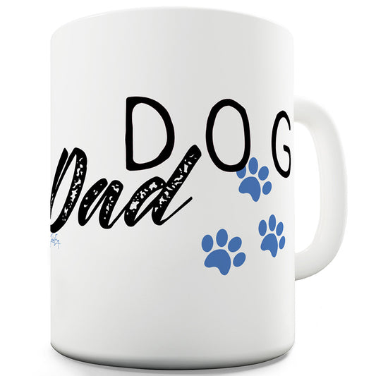 Dog Dad Paws Ceramic Novelty Mug