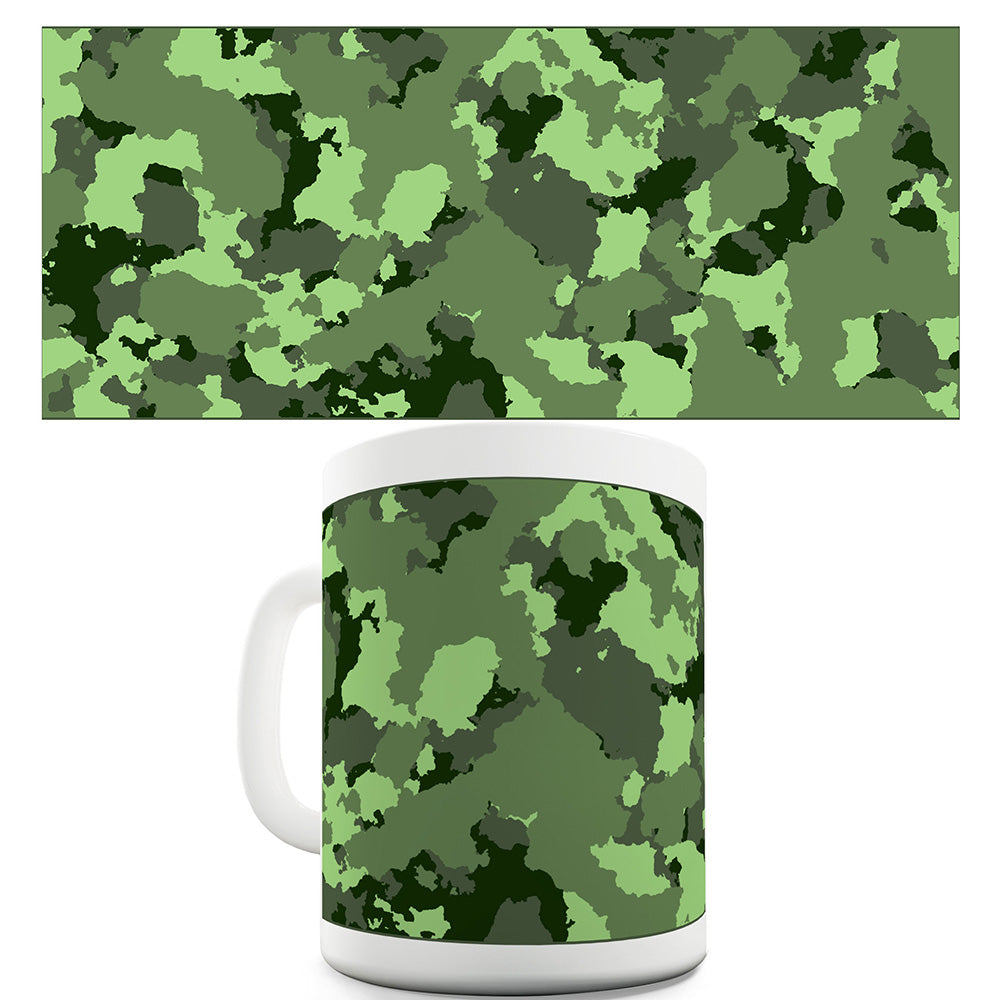 Green Camouflage Pattern Funny Mug