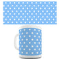 Blue And White Polka Dot Pattern Funny Mugs For Work