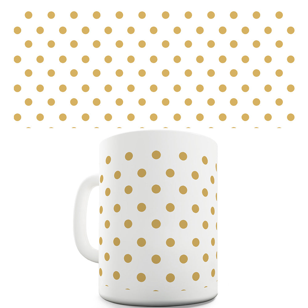 Yellow Polka Dot Pattern Funny Mug