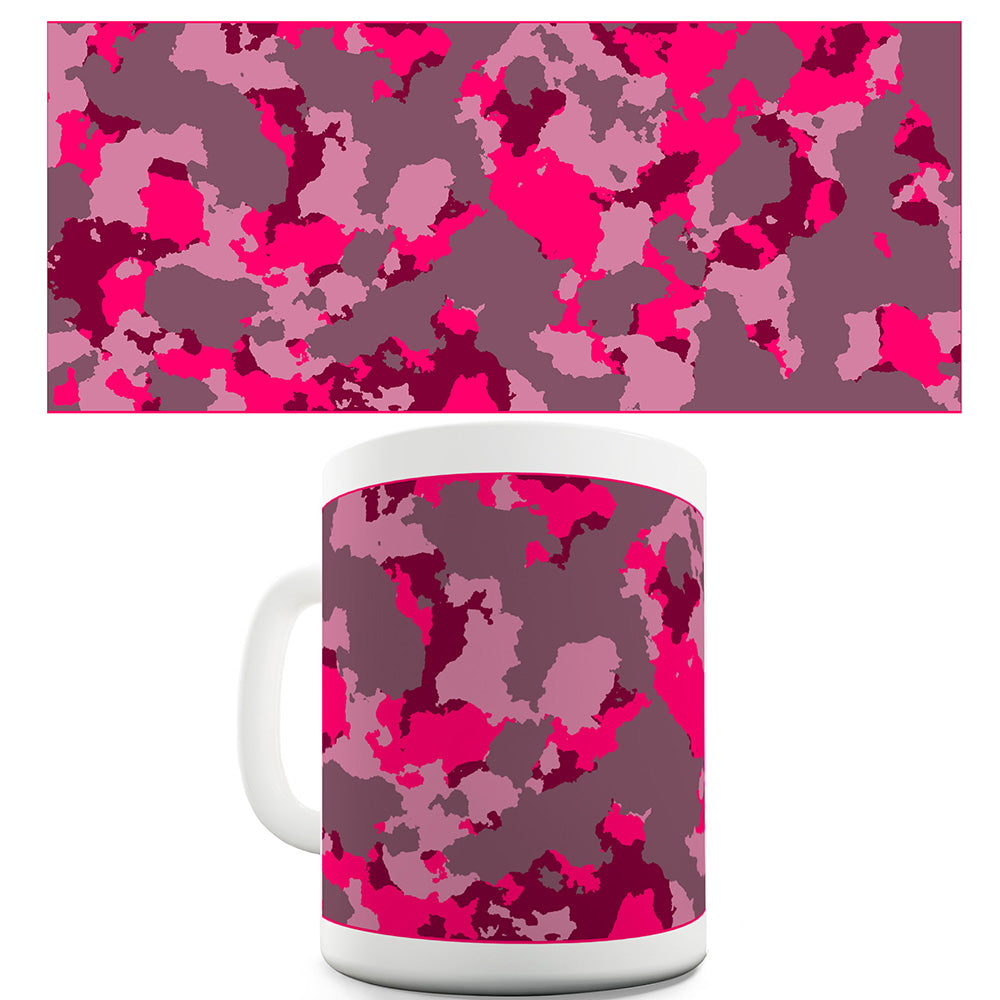 Pink Camouflage Pattern Mug - Unique Coffee Mug, Coffee Cup