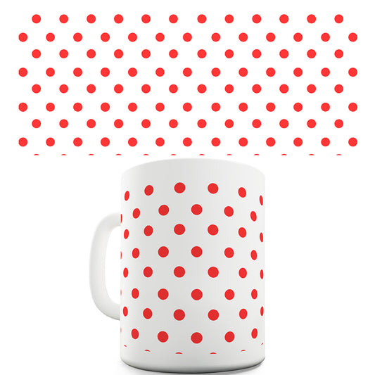 Red Polka Dot Pattern Mug - Unique Coffee Mug, Coffee Cup