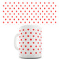 Red Polka Dot Pattern Mug - Unique Coffee Mug, Coffee Cup