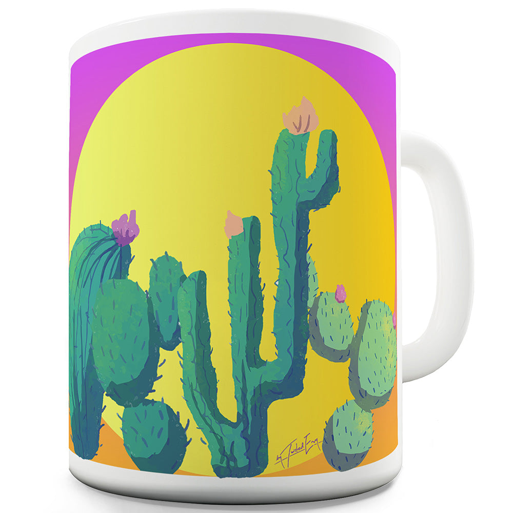 Desert Sunset Ceramic Mug Slogan Funny Cup