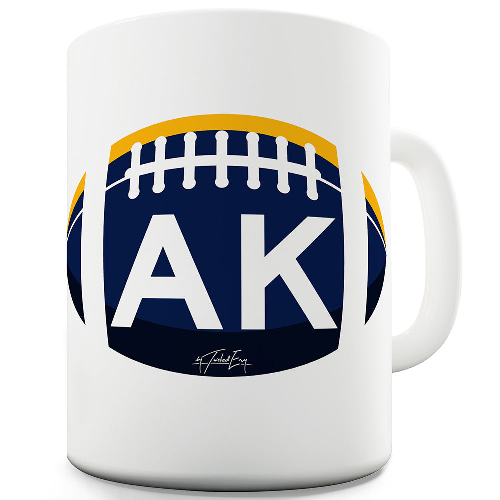 AK Alaska Football Mug - Unique Coffee Mug, Coffee Cup