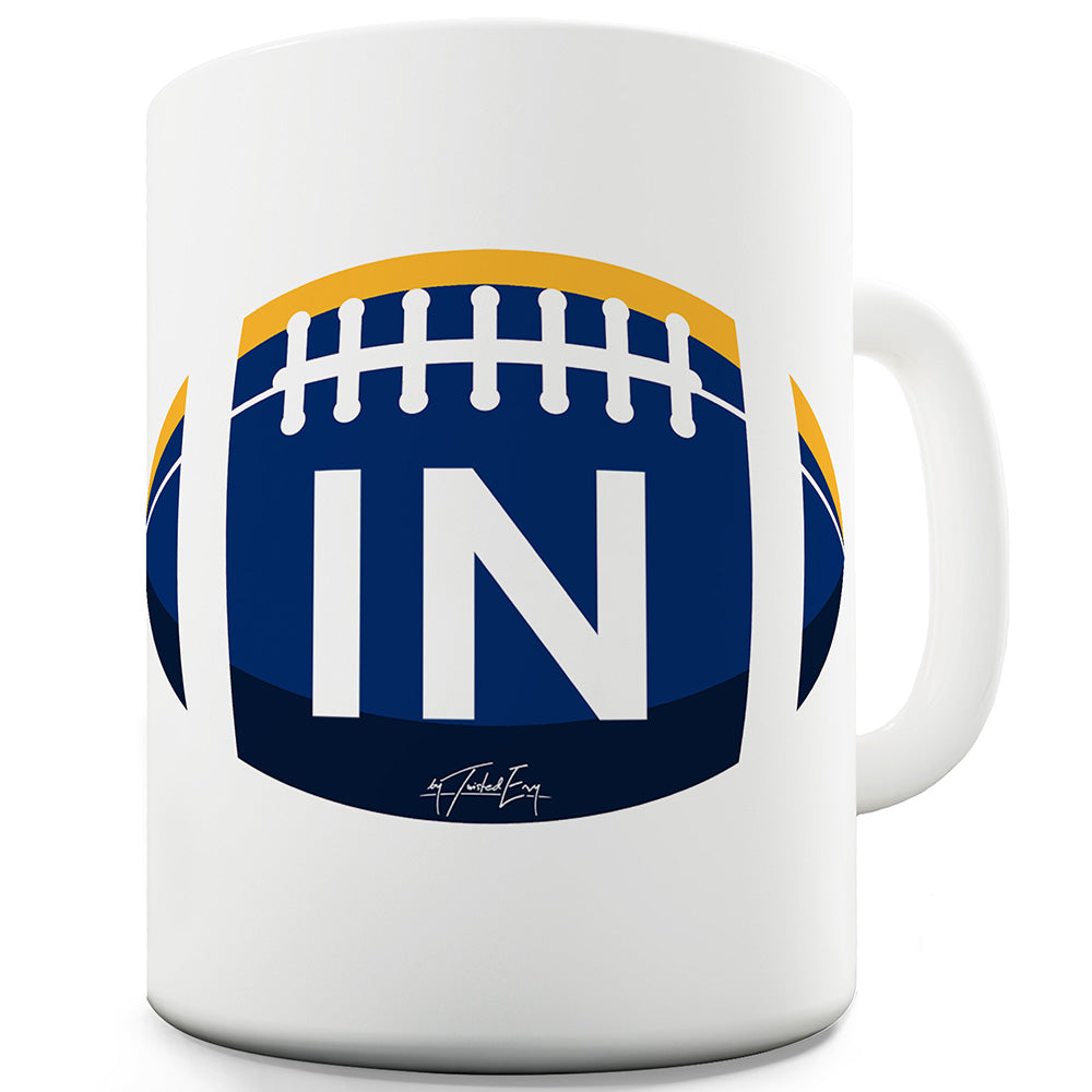 IN Indiana Football Ceramic Mug