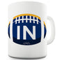 IN Indiana Football Ceramic Mug