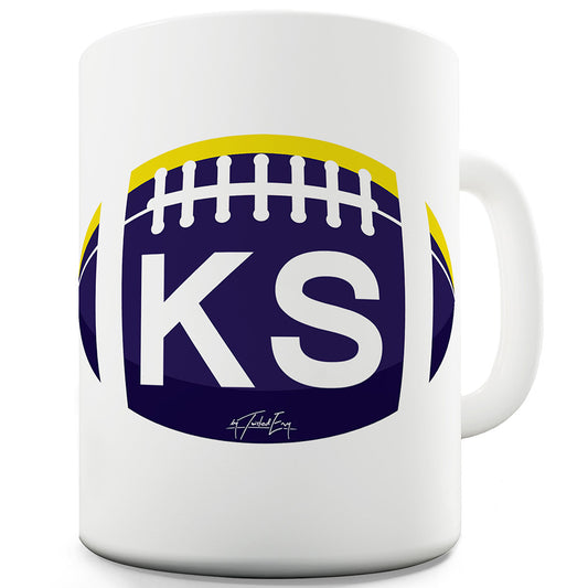 KA Kansas Football Ceramic Tea Mug