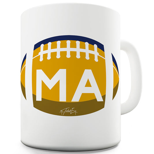 MA Massachusetts Football Mug - Unique Coffee Mug, Coffee Cup