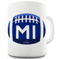 MI Michigan Football Ceramic Mug