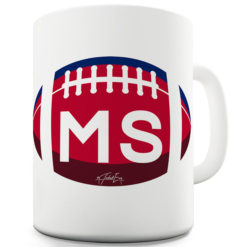 MS Mississippi Football Ceramic Novelty Mug