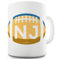 NJ New Jersey Football Funny Mugs For Men