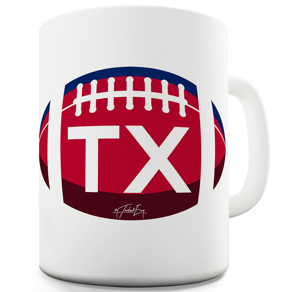 TX Texas Football Ceramic Mug