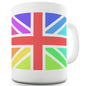 Rainbow Union Jack Ceramic Mug Slogan Funny Cup