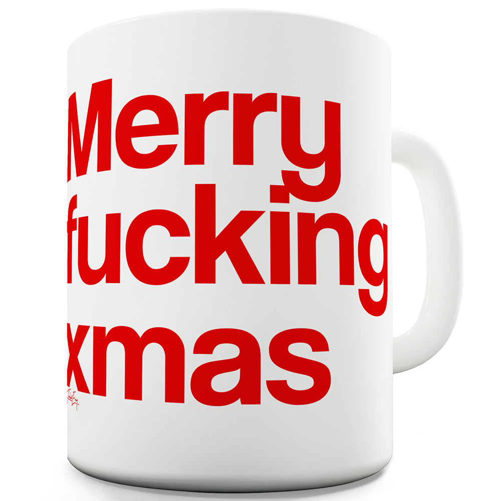 Merry F-cking Xmas Red Funny Mugs For Coworkers