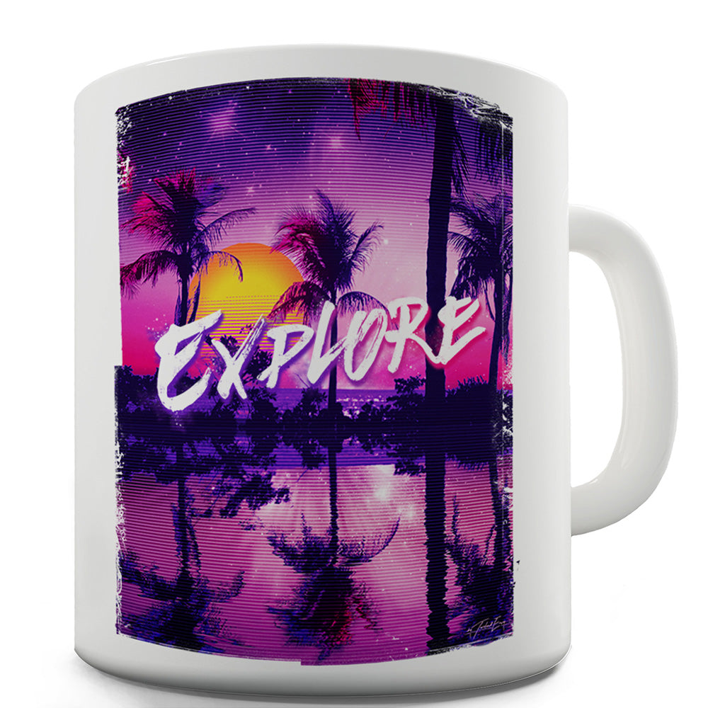 Explore Neon Sunset Ceramic Novelty Mug